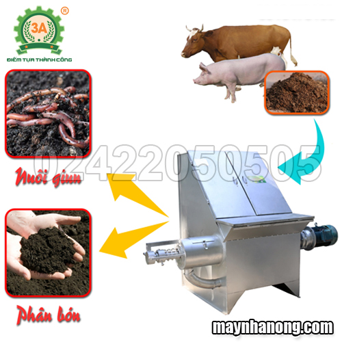 máy tách ép phân bò