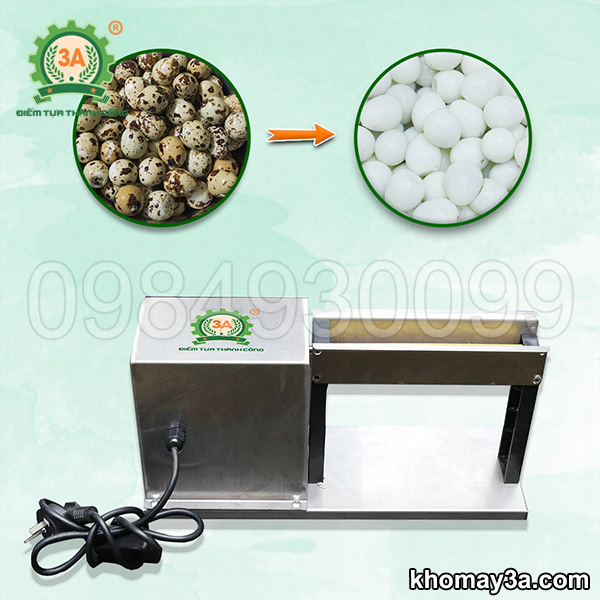 máy bóc vỏ trứng cút